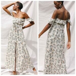 Yireh Lina maxi‎ dress in magnolia Sz M off the shoulder Sz M